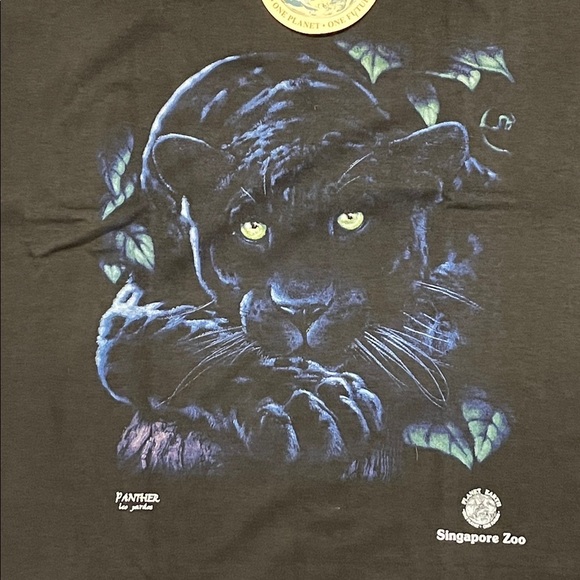 Vintage dead stock Black panther Singapore zoo t shirt size medium - Picture 2 of 4